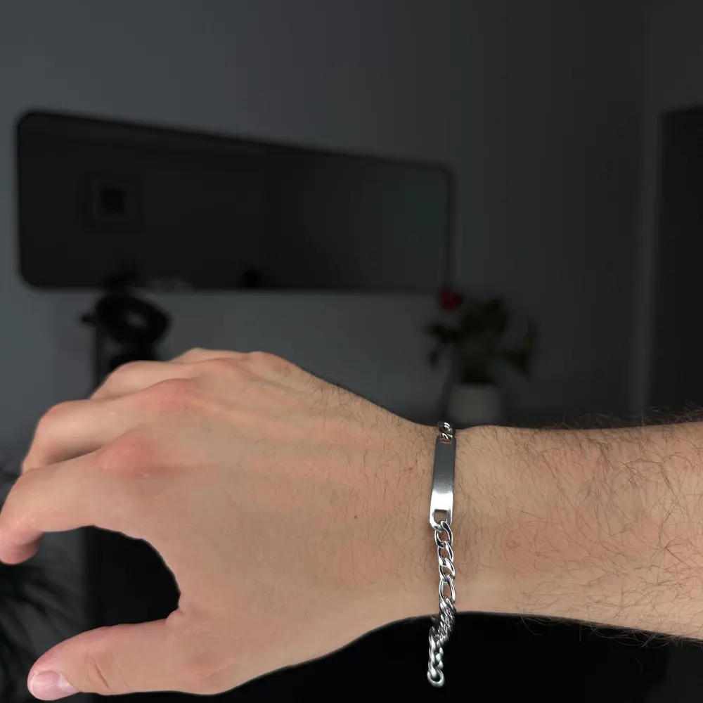 Erkek Çelik Bileklik & Gümüş Rengi BLK038